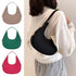 Women's Crocodile Grain Underarm Bags Felt Fashion Shoulder Bag Cute Simple Handbags Female Purses